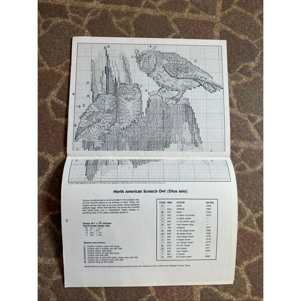 Vintage Wildlife Cross Stitch Pattern Book Mothers of the Wild Country